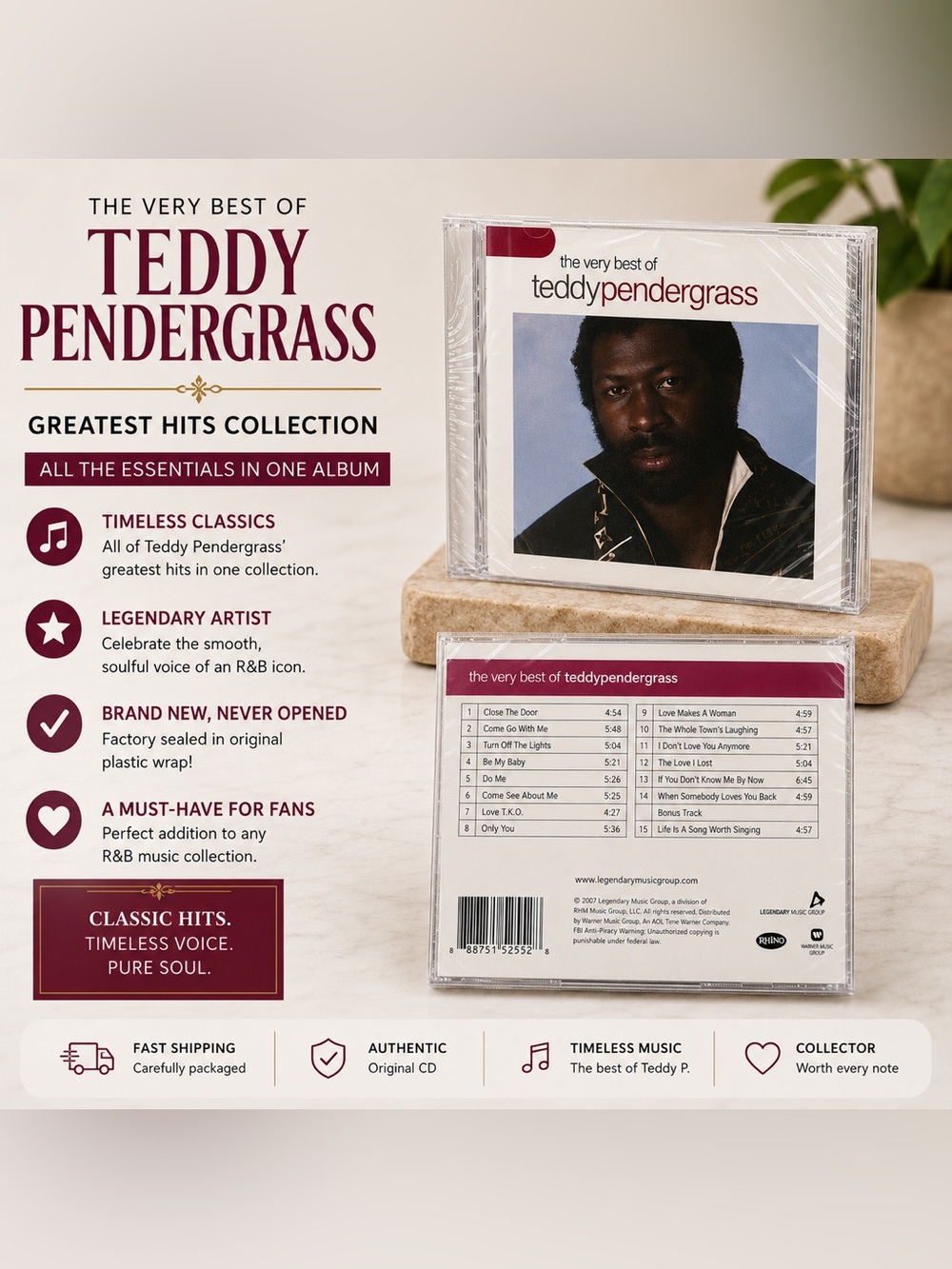 NWT - The Very Best of Teddy Pendergrass Greatest Hits Collection CD